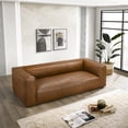 thumbnail image 3 of Pattison Rectangular Genuine Leather Sofa with Tight Back in Tan, 3 of 6