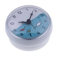 thumbnail image 3 of GUOOL White Toilet Bathroom Wall Suction Clock Waterproof Time Display Home Decoration A-White, 3 of 8