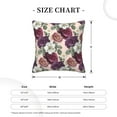 thumbnail image 4 of Square Throw Pillow Covers with Core, Vintage Elegant Rose Pillows for Sofa Beds, 18"x18", 4 of 9