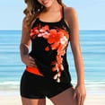 thumbnail image 3 of Enjoytime Bathing Suits Women Vintage Printed Halter Tankini Top with Boyshorts Two Piece Swimsuits Plus Size Athletic Ladies Swimwear, 3 of 3