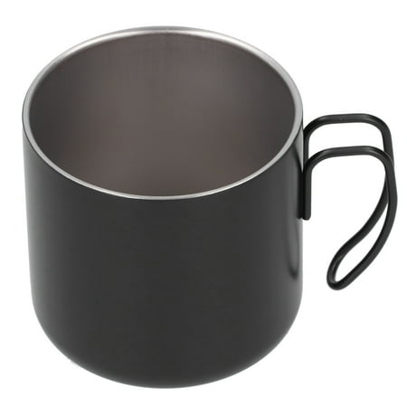 

Coffee Cup 400ML Drinkware Stainless Steel Mug Durable For Bar Home Black