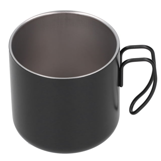 Tasse à Café, 400ML Tasse Pratique en Acier Inoxydable, pour Bar à Domicile Noir