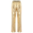 thumbnail image 3 of Aislor Mens Metallic Jazz Dance Pants Elastic Waistband Pants Gold S, 3 of 6