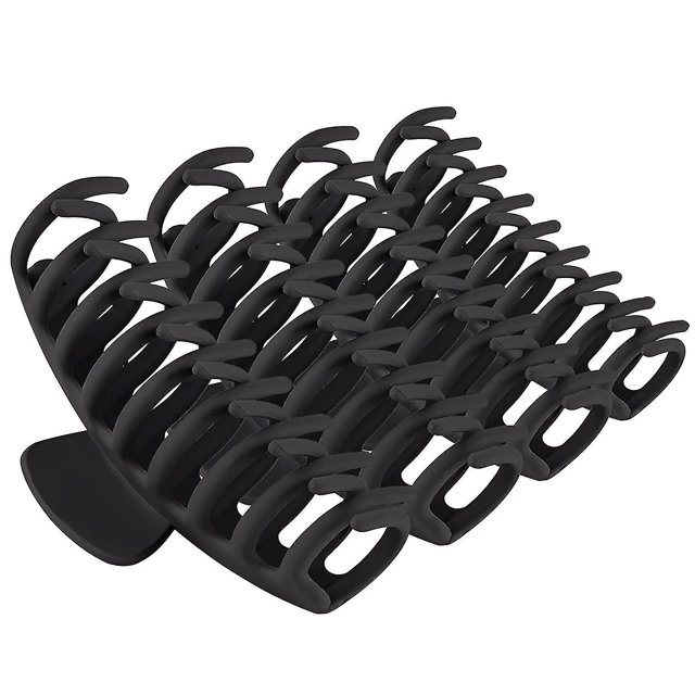 Pinzas para el cabello grandes, antideslizantes, de 4 pulgadas, para cabello fino, pinzas para el cabello de sujeción fuerte de los años 90 para cabello grueso, 4 colores disponibles (4 paquetes)