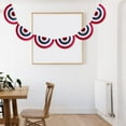thumbnail image 5 of 2 Pack American Flag Bunting Pleated Fan String, Patriotic Bunting Flag 4th of July Decoration US Flag Banners Memorial Day Independence Day Fourth July Red White Blue Outdoor Decor, 5 of 5