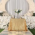 thumbnail image 1 of GFDYREE Sequin Tablecloth, Christmas Tree Skirt, Sequin Table Overlay Square, 50"x 50", Light Gold, 1 of 5