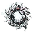 thumbnail image 2 of 26" Light Up Black Bat Plastic Wreath Decoration, Great for and Gothic Decor, Add Front Door, Wall or Mantle Ambiance, 2 of 4