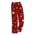 thumbnail image 4 of Women's Casual Fashion Christmas Pajama Pants, Long Sleepwear Trousers for Sports and Home Use, Comfortable and Soft Material for Nightwear and Lounging,Deep Red,2XL, 4 of 6