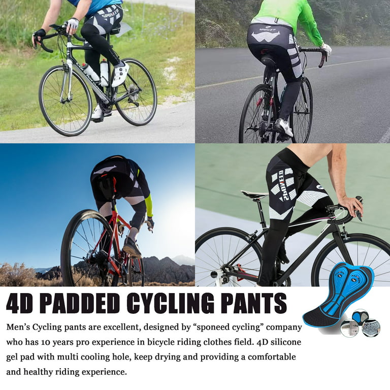 Winter Cycling Pants for men Padded MTB Road Bike Trousers Warm Stretchy  Tights