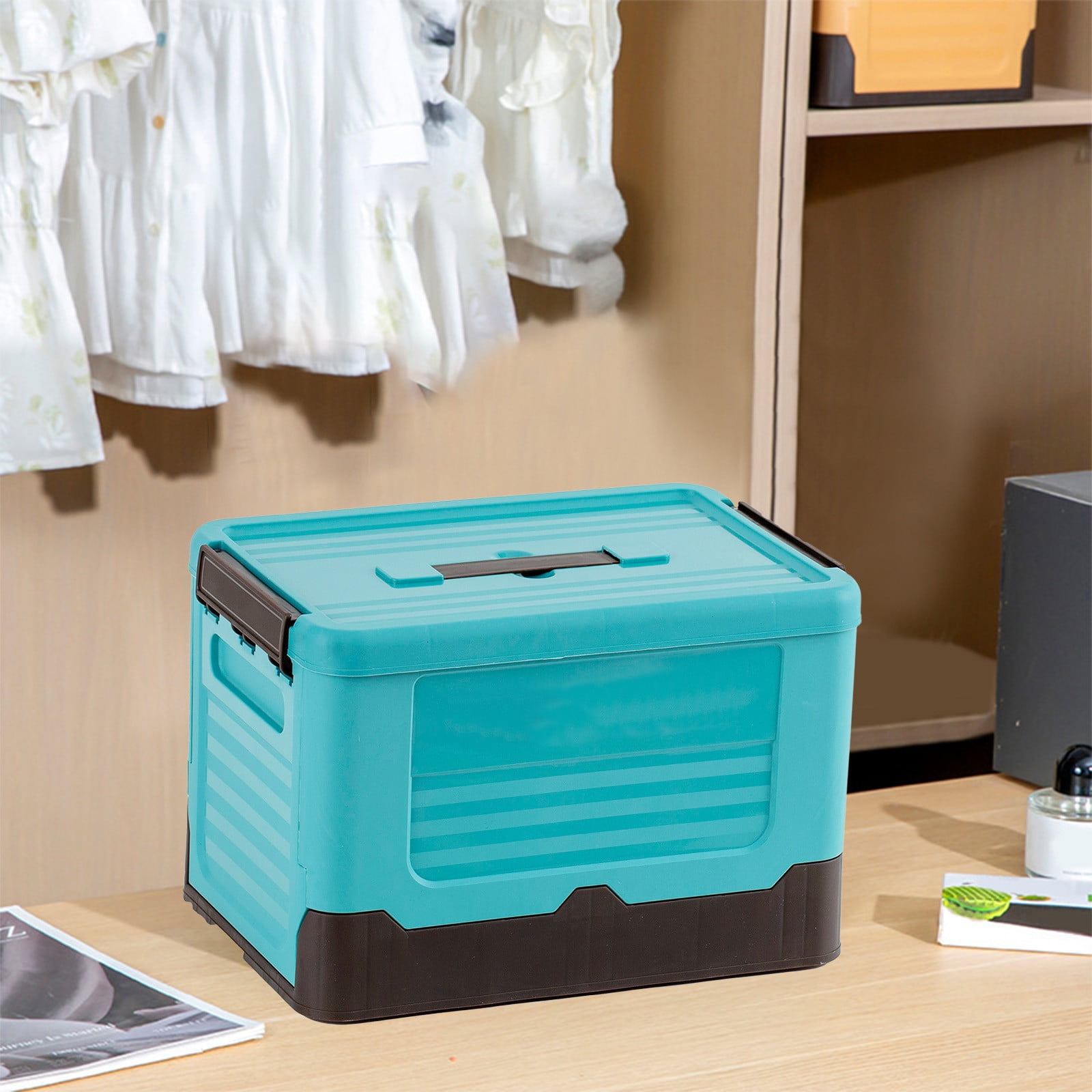 Foldable Storage Box, 13.4"x9"x9" Multi-Purpose Organizer for Toys and Car Supplies, Ideal for Home Storage and Outdoor Camping Trips