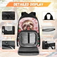 thumbnail image 2 of Yspwyqan Kids Backpack Set 4Pcs with Lunch Box Pencil Case Water Bottle Bag, Strawberry Sloth Lightweight Double Zipper Bookbags for School Travel, 2 of 7