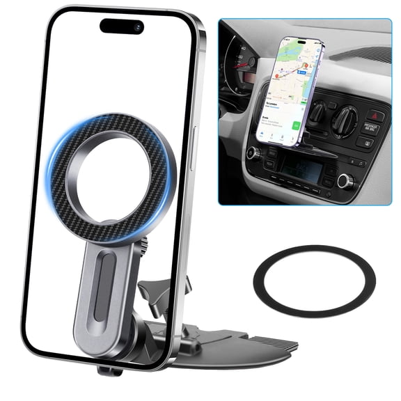 Car CD Slot Phone Holder, EEEkit MagSafe Magnetic Mount Featuring 20 Built-in Magnets, Fit for MagSafe Cases and Most Smartphones