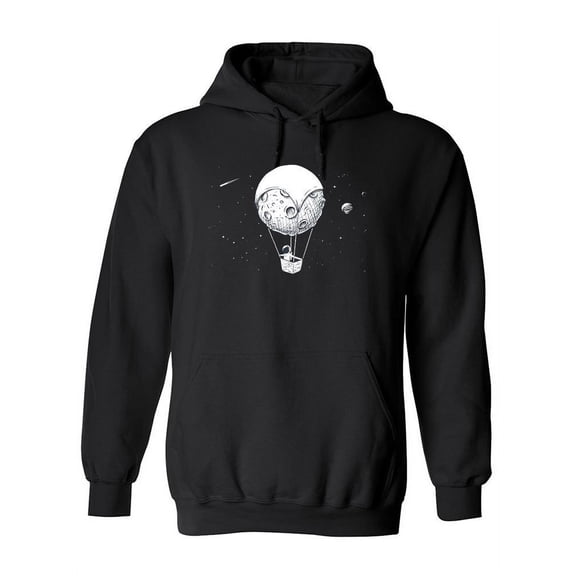 Moon Hot Air Balloon Hoodie Women -Image by Shutterstock, Female Large