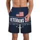 thumbnail image 1 of Balery Happy Veterans Day Traje de Baño Estilo Hawaiano para Hombre, Shorts de Secado Rápido con Bolsillos-Medium, 1 of 6