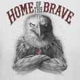 thumbnail image 2 of Teelocity Men's Tough American Eagle with Flag Dog tags "Homer of the Brave" White Relaxed Fit Short Sleeve Graphic T-Shirt, 2 of 3