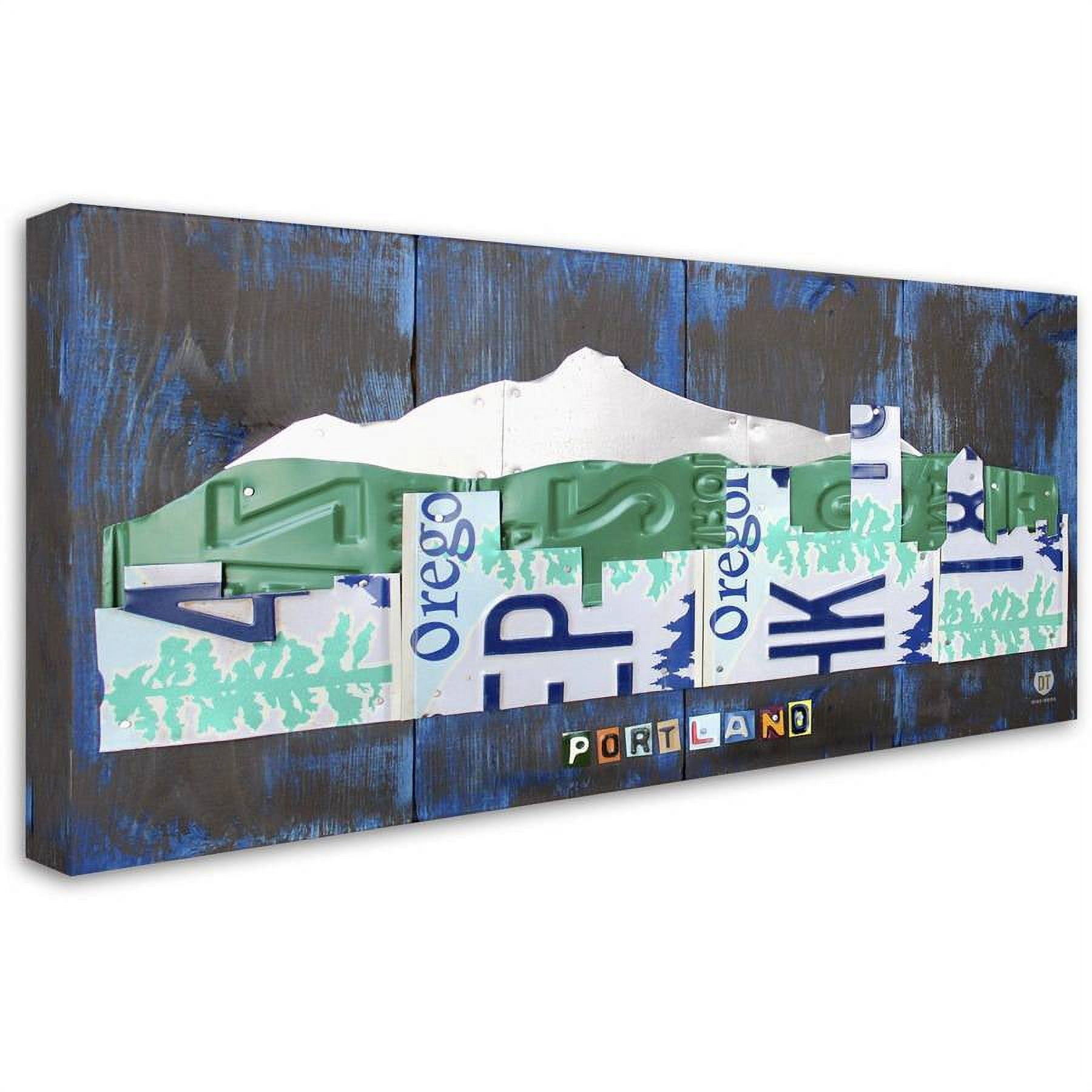 Design Turnpike 'Portland Skyline License Plate' Canvas Art