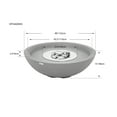 thumbnail image 2 of Sol Living Rose Bowl 48 x 48 Inch Round Natural Gas Fire Pit with Automatic Shutoff, 60,000 BTUs, Light Gray, 2 of 8