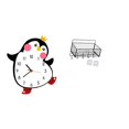 thumbnail image 1 of Reloj De Pared De Madera Con Diseño De Pingüino De Dibujos Animados Para Dormitorio, Multifuncional, Bonito Reloj Decorativo Con Pilas, 25 X 30 Cm., 1 of 8