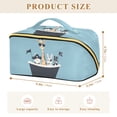 thumbnail image 4 of FORMRS Makeup Bag Travel Cosmetic Organizer for Women Fold Flat Zipper Pouch with Handle, Pirate Animals, 4 of 8