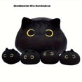thumbnail image 3 of Black Cat Plush, Black Cat Stuffed Animals Plushie with 4 Cute Babies Cat Plushies, Soft Black Cat Plushie Pillow Gifts for Kids, 3 of 9