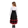 thumbnail image 6 of LYHaoo Girls Child Outfits For Halloween Medieval Outfit For Girls Seafaring Adventure Dress,Dress Up Outfits(8-9 Years), 6 of 7