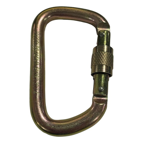 AOJA 45KN D-shaped Carabiner High Load-bearing Steel Climbing Main Lock for Mountaineering