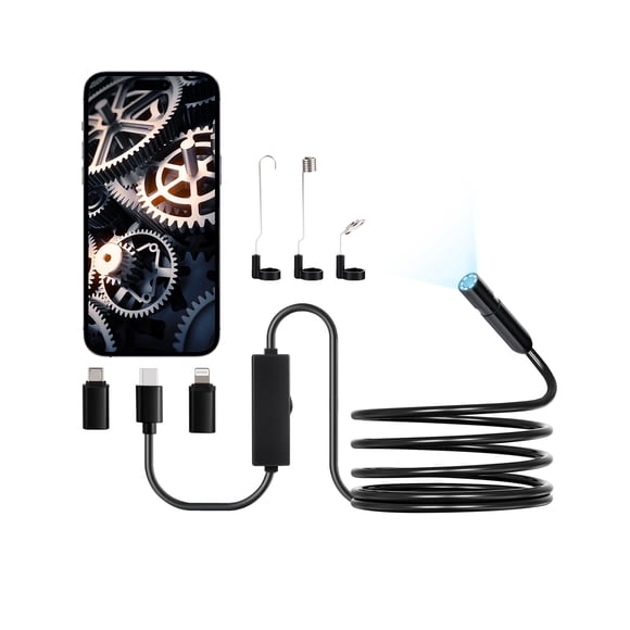 VEVOR Endoscope Camera 1920P HD Borescope for Android & IOS with 10FT Cable
