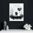 thumbnail image 4 of COMIO Bedroom Decor - Love and Hand in Hand Wall Art Canvas Print Poster -, 4 of 4