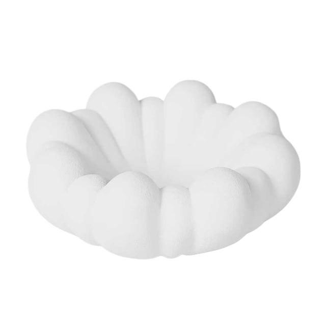 Frutero en forma de nube, Frutero de resina, Frutero decorativo, Utilizado for frutas, bocadillos, nueces o joyas, Decoraciones de utilería
