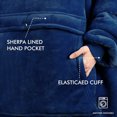 thumbnail image 6 of Tirrinia Oversized Blanket Hoodie, Wearable Fluffy Sherpa Blanket, Reversible Cozy Sweatshirt Blanket Gift for Adult Women Men boyfriend husband, 6 of 7