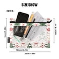 thumbnail image 3 of Ckdifva Christmas Trees and Snow Pencil Pouch 3 Ring Zipper Pencil Case Binder Pockets Clear Top Cosmetic Bag 2 Pack, 3 of 6