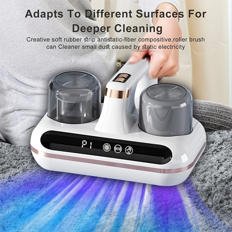 Dual-Pressure Power Brush Vacuum Cleaner, Roller Brush Flip- Wireless High-Suction Vacuum, Cordless Handheld Ultra-Flexible, Dual Cup Configuration for Convenience