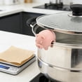 thumbnail image 6 of Cute Pig Silicone Pot Lid Clip - Boil Over Spill Stopper Steam Vent, Pot Lid Holder for Soup Stew Stockpot, Avoid Mess on Stovetop Kitchen Gadget, 6 of 6