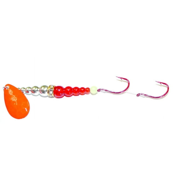 Mack's Lure Ringmaster Series Red Chrome/Flo Ruby Red Octopus 6