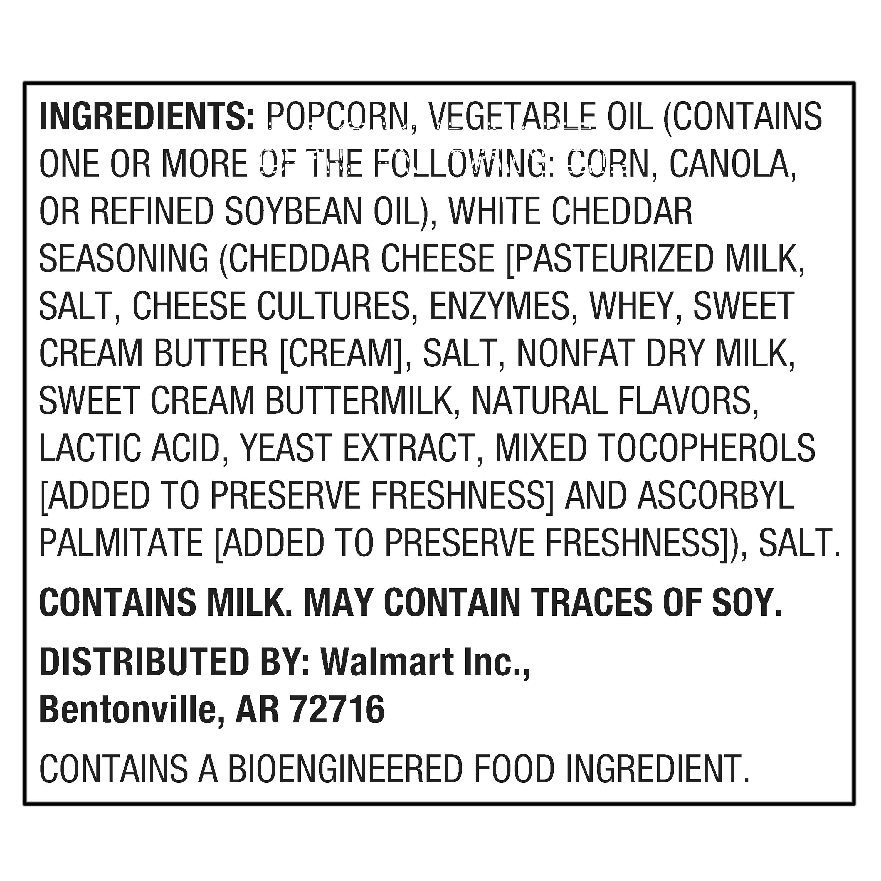 Great Value White Cheddar Fully Loaded Popcorn, 6.75 oz
