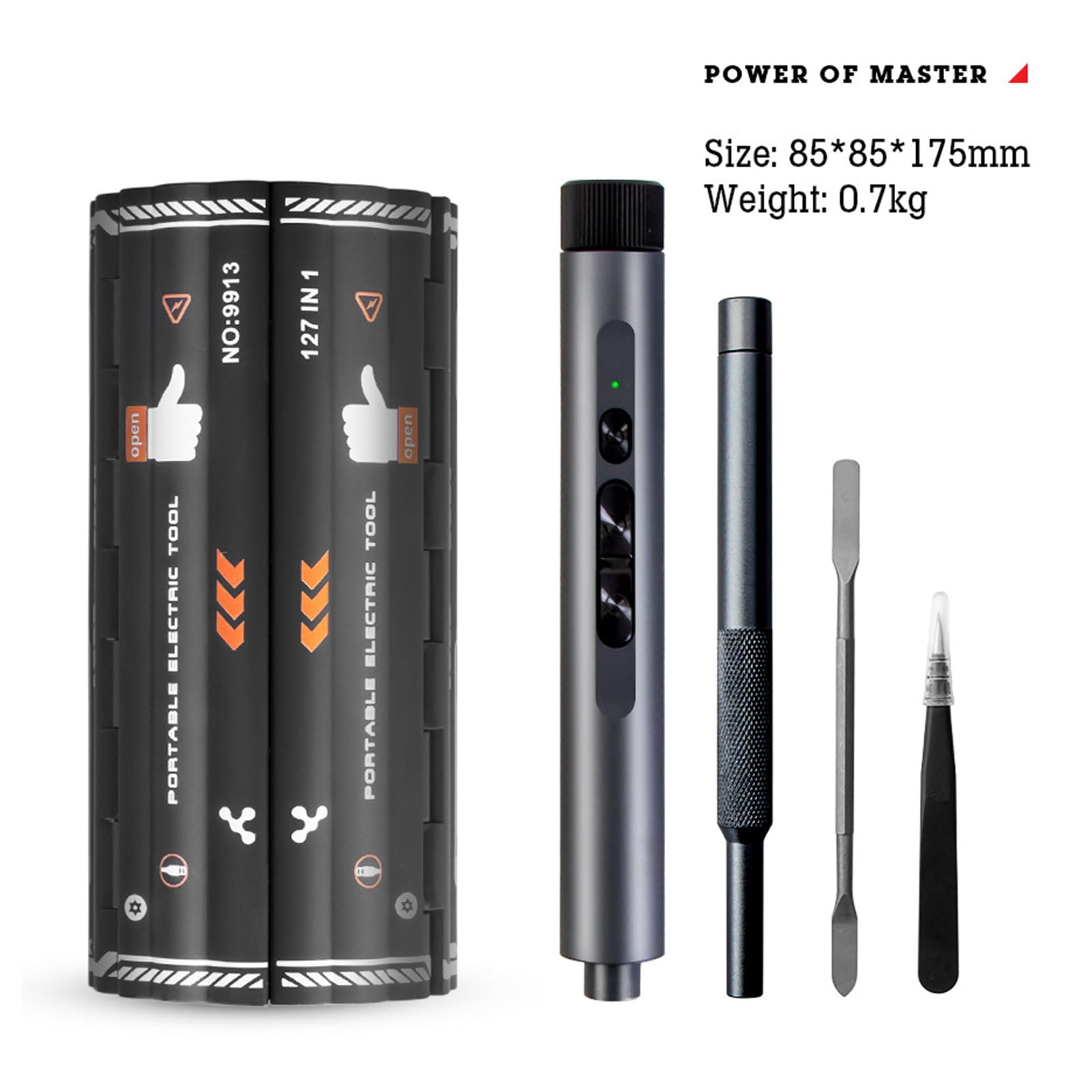 BIMZUC 124 in 1 Electric Screwdriver Set, Cordless Rechargeable Precision Repair Tool Kit with Storage Box, Li-Ion Battery Powered, Ideal for Electronics Phone PC Laptop Camera, 7.08 in / 18 cm