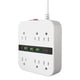 thumbnail image 2 of Ganfancp Hogar 2500W de Alta Potencia 3 Usb Interfaz 6-Enchufes Interruptores de Un Botón de Cableado Multifuncional Junta Ofertas Flash 1 X Bloque de Terminales, 2 of 7