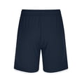 thumbnail image 4 of Besolor Men's Running Shorts Wide Leg Elastic Drawstring Waist Thin Breathable Summer Beach Casual Workout Shorts with Pocket(Medium,Navy), 4 of 6