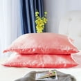 thumbnail image 5 of REGALWOVEN 3Pcs King Size Duvet Cover Set Silk Satin Bedding Set with 2 Pillowcases, Pink, 5 of 6