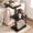 Black, variant on 360° Swivel Side Table for Height Adjustable, C Shaped End Table for Couch with Storage, 3-Tier Night Stand with Open Shelf, Tv Tray for Small Spaces, Living Room, Bedroom, Oak