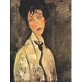 thumbnail image 2 of Modigliani, Amedeo 15x18 Black Ornate Wood Framed with Double Matting Museum Art Print Titled - Lady With Black Tie, 2 of 4