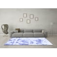 thumbnail image 3 of Ahgly Company Machine Washable Indoor Round Abstract Blue Modern Area Rugs, 7' Round, 3 of 4