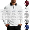 thumbnail image 4 of Josdec Men's Color Block Long Sleeve Top, Turndown Collar Contrast Piping Casual Base Shirt for Daily Layering S‑XXL, 4 of 8