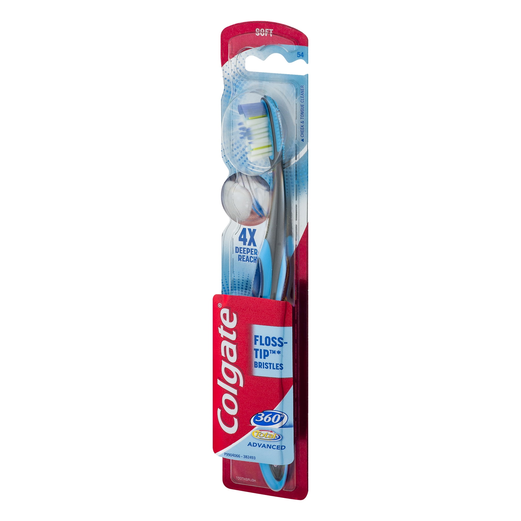toothbrush with floss bristles