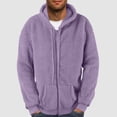 thumbnail image 2 of Men's Plus Size Casual Color Block Plush Sweatshirt Zipper Hoodie Loose Blouse Warm Coat Winter Top Blouse Slim Casual Solid Soft Top Coat Long Sleeve Hooded Sweatshirt Top Jacket, 2 of 7