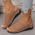 thumbnail image 2 of DAFEI Sandales Femmes Habillées à Plateforme Compensée Sandales Légères d'Été à Bride Sandales Décontractées de Vacances Augmenter la Hauteur Chaussures Rétro de Villégiature, 2 of 7