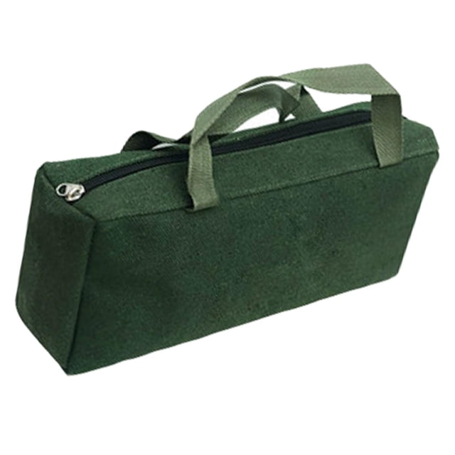 Bolsa de herramientas de lona rectangular, bolsa multiusos, bolsa de herramientas portátil, apertura amplia, 35x16x8cm