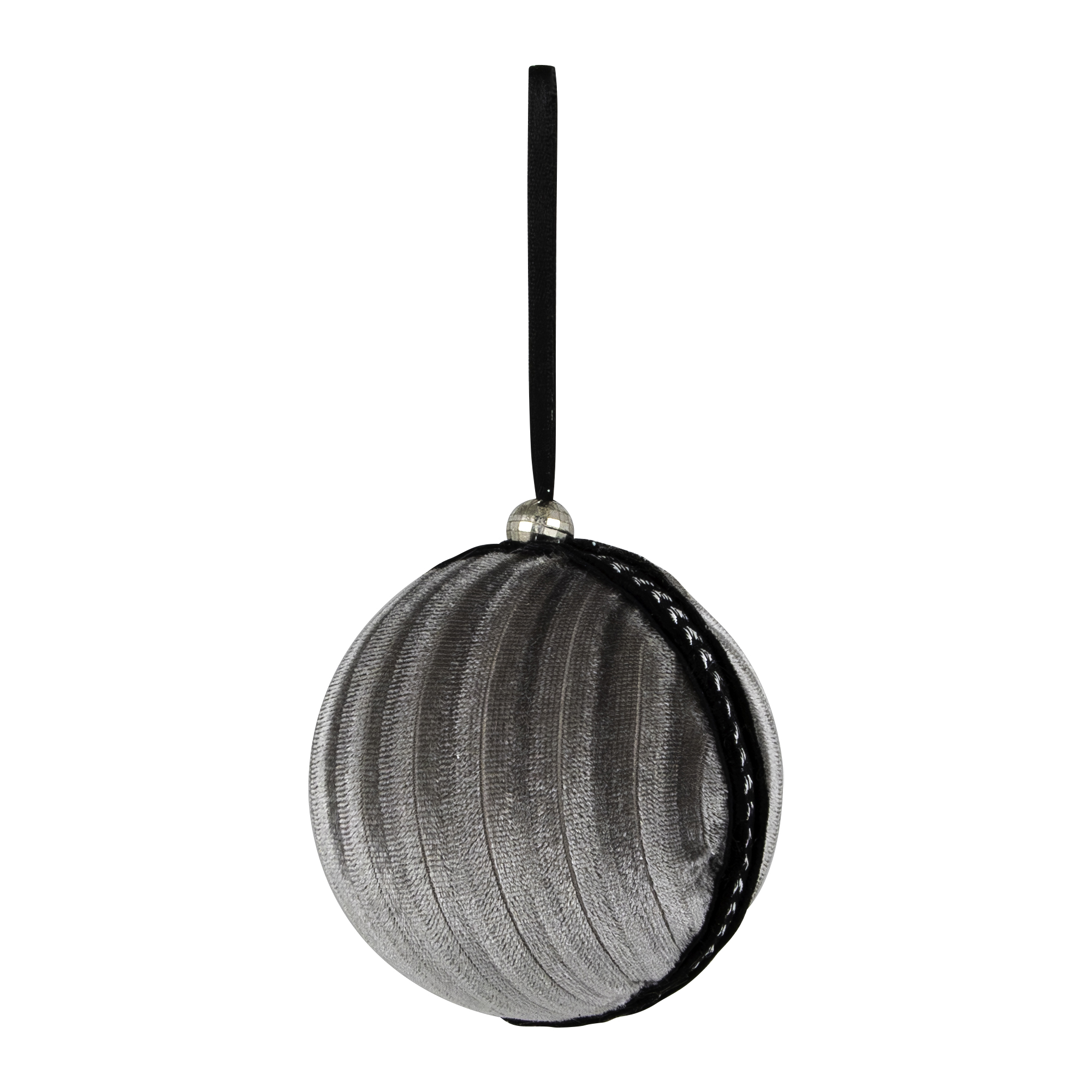 Northlight Sequined and Textured Christmas Ball Ornaments - 2.75" - Black - Set of 4