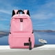 thumbnail image 4 of Mochila escolar C (cierre único o doble aleatorio), mochila grande para estudiantes de secundaria, bolsa deportiva femenina, bolsa escolar masculina de moda, gran capacidad, bolsa de viaje, 4 of 5