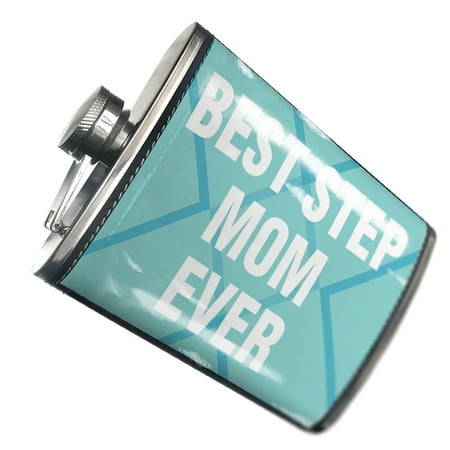

NEONBLOND Flask Best Step Mom Ever Mother s Day Bold Blue Design